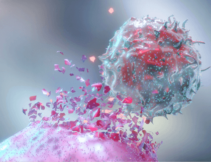 A closeup rendering of cells