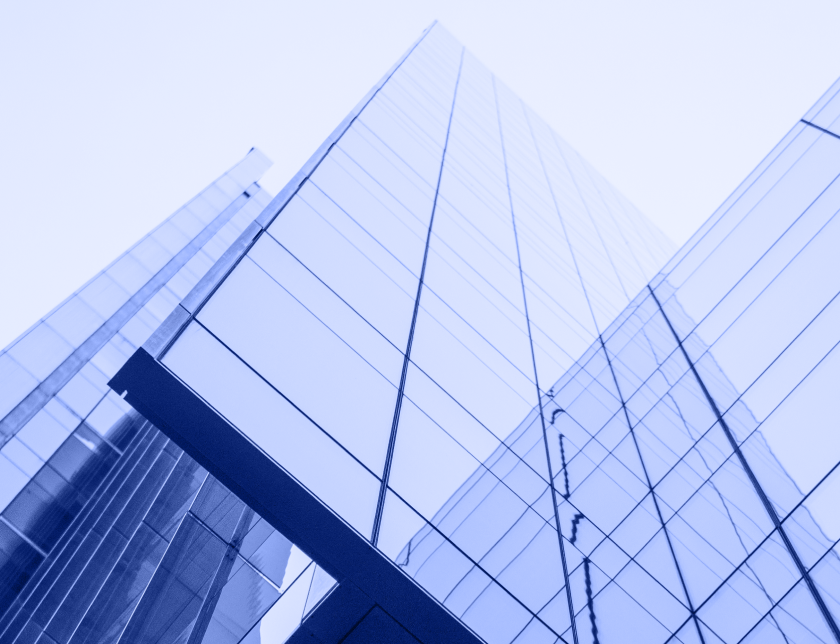 image of skyscapers looking up