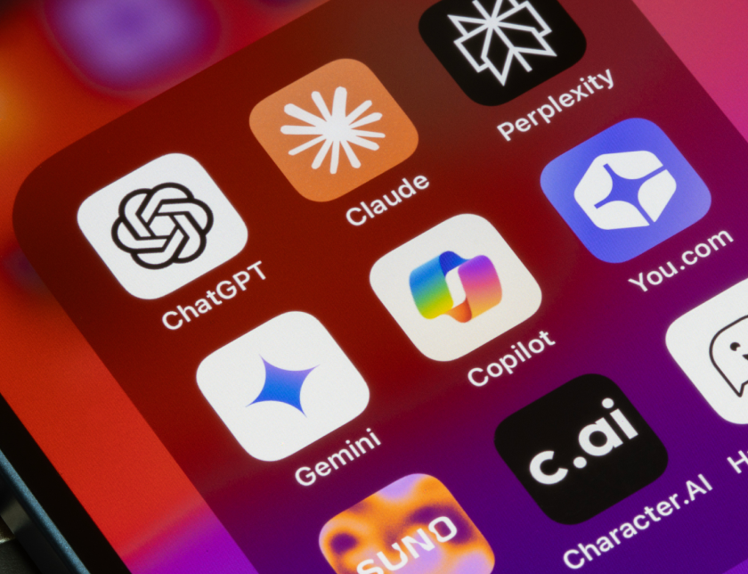 Zoomed in shot of phone apps