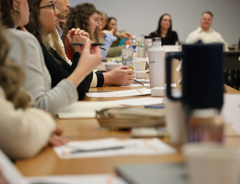 team sitting during a meeting