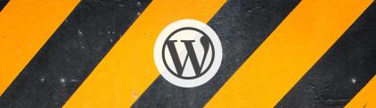 WordPress logo warning