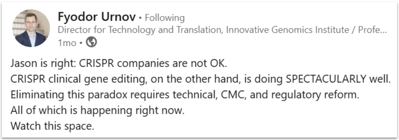 Fyodor linkedin post