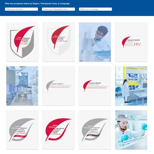 Gilead programs list