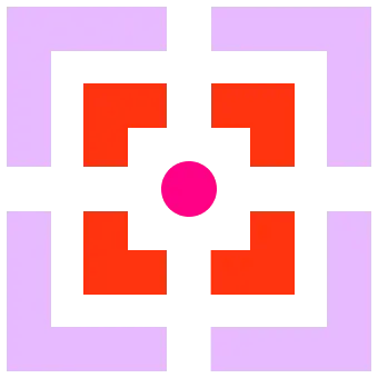 Pink and red target squares